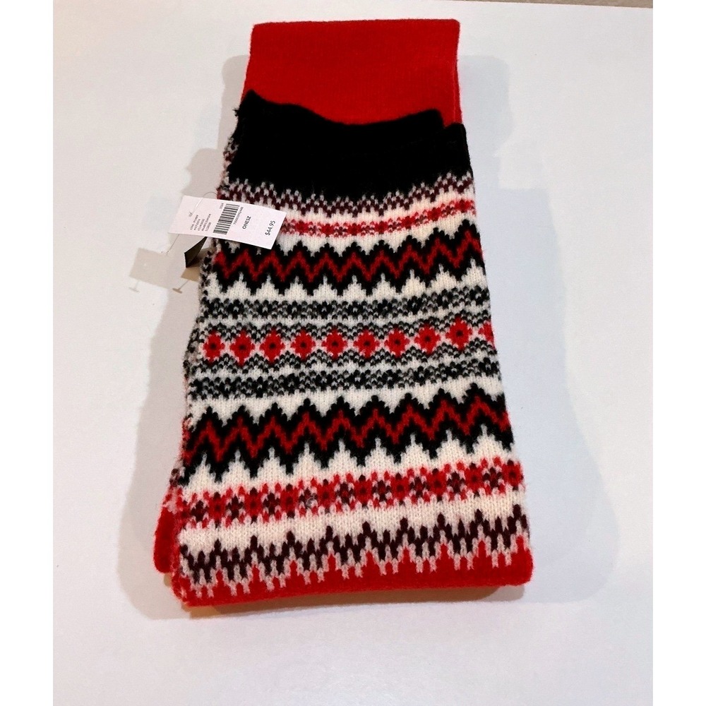 Lane Bryant Cozy Fair Isle Knit Scarf | Warm Winter Accessory NWT